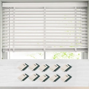 No-Bohren Jalousiestütze Gardinenstütze Clips Packung mit 24 Stück Wohnzimmer - Picture 1 of 12