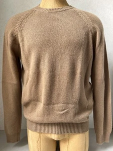 PRADA Hombre Suéter Cachemir Cuello Redondo 52 L Color Marrón Caramelo - Imagen 1 de 8