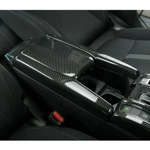 For 2016~2021 Honda Civic Interior Armrest Box Panel Cover Carbon Fiber Style US - Picture 1 of 8