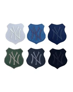 Applicazione Termoadesiva Patch Toppa Scudetto Sport Ricamo Simbolo NY 5x4,5 Cm  - Imagen 1 de 13