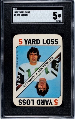 SGC 5 - 1971 Topps Game # 3 Joe Namath New York Jets HOF - Image 1 of 2