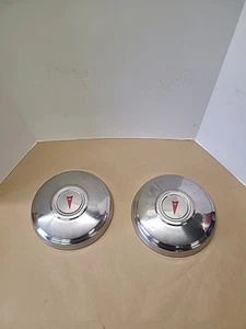 1972 - 1980 PONTIAC HUB CAP - P/N 488630 - DOG DISH - POVERTY CAP PAIR OF 2 - Picture 1 of 23