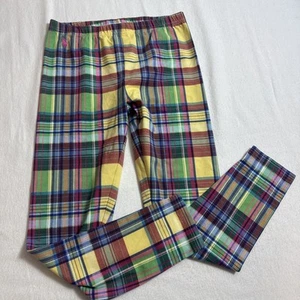 Polo Ralph Lauren Girls Plaid Leggings Embroidered Pony Size Large 12-14 - Picture 1 of 12