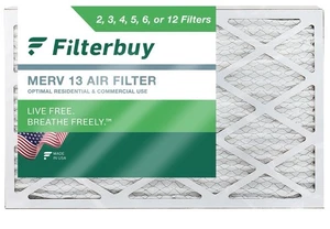 Filterbuy 14x25x4 Pleated Air Filters, Replacement for HVAC AC Furnace (MERV 13) - Picture 1 of 5