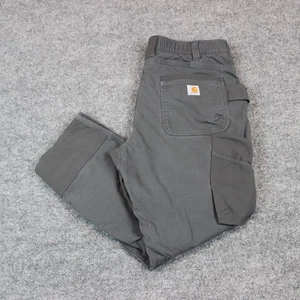 Carhartt Rugged Flex Steel Pants Men's 38X30 (Actual 38x28) Gray Knee Pad Pocket - Picture 1 of 15