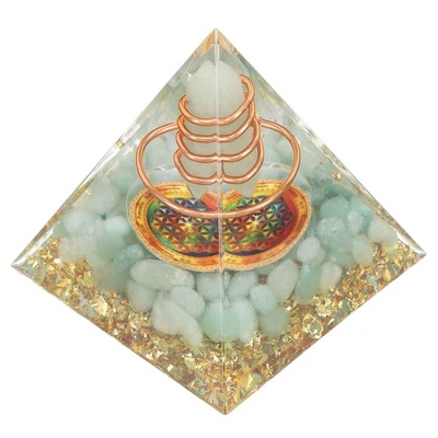 Orgonit-Pyramiden Kristall Energiegenerator 6cm Stein Kupfer Handgemachte - Bild 1 von 4