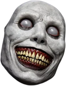 Scary Halloween Mask Smiling Demons Horror Scariest Creepy White Masks with Eye - Picture 1 of 6