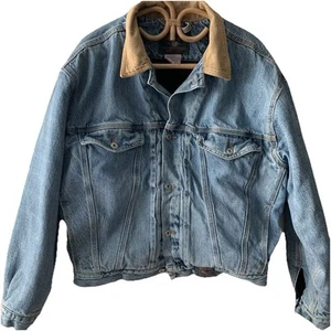Vintage 80er 90er Grunge Surf Skate Navajo Decke gefüttert Cord Denim Jacke Mantel M - Bild 1 von 7
