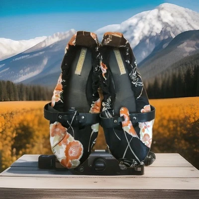 Zapatos planos de ballet Diesel talla 8,5 rosa y negro mezcla floral  Foto 1 de 4