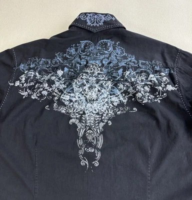 Camisa De Colección 7 Diamantes Para Hombre XL Negra Y2K Cyber Mall Gótica Punk Grunge Elastizada Foto 1 de 4