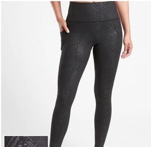 Athleta Salutation Stash Pocket II 7/8 ajustado tamaño pequeño tiro alto - Imagen 1 de 7