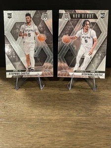 2024-25 Panini Mosaic Stephon Castle NBA Debut & Base Rookie Card #267 Spurs - Picture 1 of 2