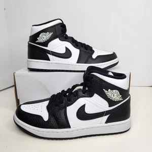 Air Jordan 1 Mid SE Homage Split Black/White Size 8 Women - Picture 1 of 9