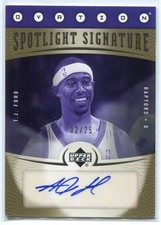 2006-07 Upper Deck Ovation Spotlight Signature Gold TF T. J. Ford Auto 2/25