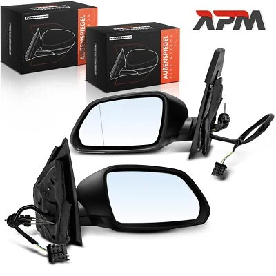 2x Rétroviseur Gauche Droite Manuel Pliable Avec Clignotant pour VW Polo 9N - Photo 1/4