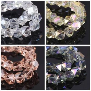Lotes de cuentas espaciadoras sueltas de vidrio de corte facetado de 8x5,5 mm de corte facetado para joyería hágalo usted mismo - Imagen 1 de 7