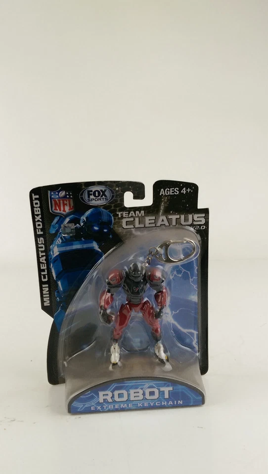 New Fox Cleatus Fox Robot Action Figure Key Chain Fob Houston Texans - Image 1 of 4