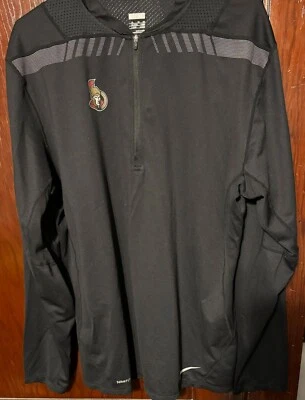 Nike Ottawa Senators 1/4 Cremallera Negro Dri-Fit Para hombres Talla L Nuevo sin Etiquetas Foto 1 de 4