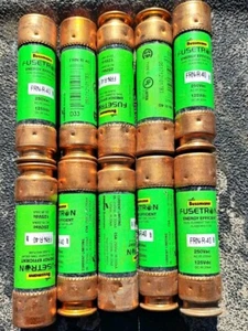 Lot of 10 Bussmann Fusetron FRN-R-40 40A Energy Efficient Time Delay FRNR40 - Picture 1 of 2
