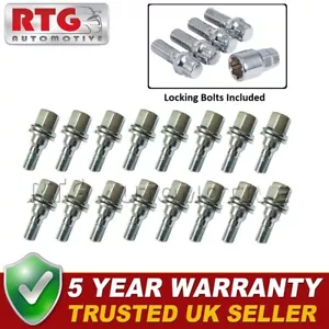 16x Bolts + 4x Locking Wheel Bolts For Peugeot 3008 2016 On (Alloy Wheels) - Picture 1 of 1