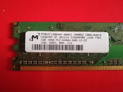 RAM DDR2 PC2-6400 800MHZ 1GB - Immagine 1 di 2