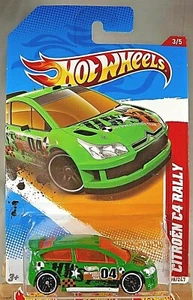 2012 Hot Wheels #198 Trill Racers-City Stunt 3/5 CITROEN C4 RALLY Green Variant - Picture 1 of 4