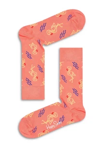 Happy Socks Mezcla Algodón Flamenco Calcetines Coral Zapato Talla 8-12.5 0034 - Imagen 1 de 1