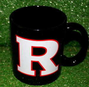 Rutgers University Coffee Mug Black Red White - Picture 1 of 3