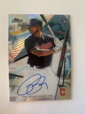 BOBBY BRADLEY 2020 Topps Finest Refractor AUTO CLEVELAND INDIANS RC FA-BBR - Image 1 of 2