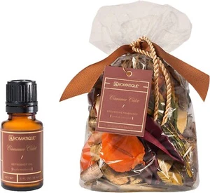 Aromatique Cinnamon Cider Scented Potpourri Bag 8oz & Refresher Oil .5oz Gift... - Picture 1 of 7