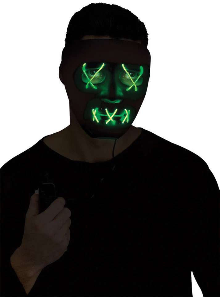 Green String Illumo Mask - Fun World - Image 1 of 1