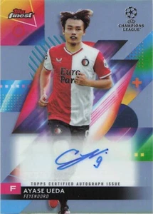 2024 Topps Finest UEFA Ayase Ueda Refractor Auto Feyenoord #A-AU -2 - SSP AUTO - Picture 1 of 2