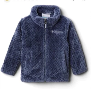 Columbia Girls Blue Sherpa Full Zip Jacket Size Medium 10-12 - Picture 1 of 8