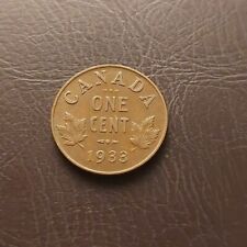 1933 Canada 1 Cent (Sb10) George V Canadian Penny Copper Coin Small Cent