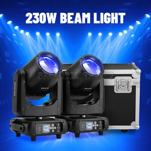 2Pack NEW 230W 7R Zoom Moving Head Beam Light Prism Wash Gobo Rainbow Flightcase - Picture 1 of 10