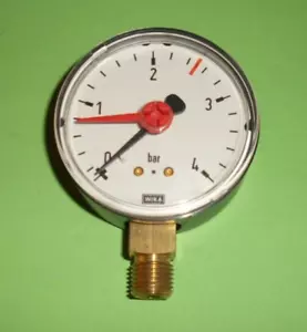 WIKA Manometer 0-4 bar D: 60mm 3/8" WIKA Manometer 0-4 bar D: 60mm 3/8" - Bild 1 von 2