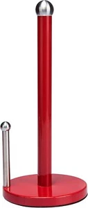 Red Countertop Paper Towel Holder, Weighted Base, Prevents Unraveling - Picture 1 of 5