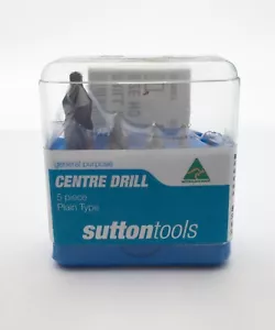 Sutton Tools D136-SCD1 60° Centre Drill Bit Set 5pc Plain Imp #1-#5 HSS Bright - Picture 1 of 3