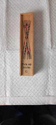 MIKADO  WOOD PICK UP STICKS - WITH WOODEN BOX PICK-UP - BRAND NEW  - Image 1 of 4