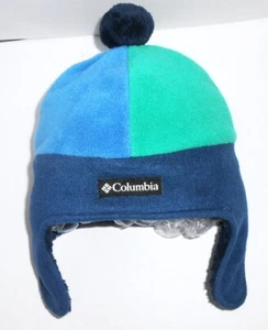 Columbia Youth Size L/XL Fleece Hat Colorblock Earflap Beanie Hat Omni-Heat S162 - Picture 1 of 3