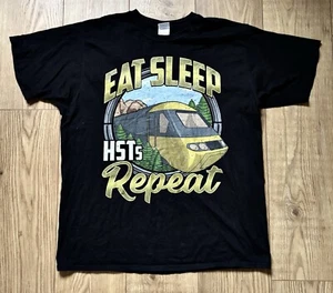 Eisenbahn Hochgeschwindigkeitszug Geschenk für HST-Enthusiasten T-Shirt Zug Spotting Gr. L - Bild 1 von 6