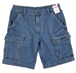 Nuevos pantalones cortos de mezclilla de carga Wrangler para hombre tallas W30 - W44 bolsillo técnico de lavado medio - Imagen 1 de 12