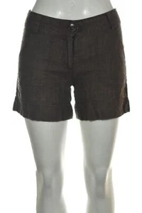 H&M Womens Shorts Size 4 Brown Solid Chino 100% Linen Casual - Picture 1 of 5
