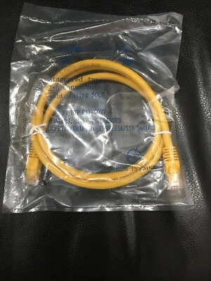 3ft CAT6 Ethernet Network LAN Patch Cable Yellow. 5 Pack - Image 1 of 4