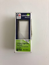 Leviton Decora 15 amps Three Pole 3-Way Illuminated Rocker Switch White 1 pk