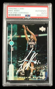 Mike Bibby Signed 1998-99 Upper Deck Encore Rookie Encore #RE6 (PSA) Rookie Card - Bild 1 von 2