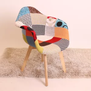 Tulipán Patchwork Tela Sillón Comedor Salón Harper Sillón Vintage Retro - Imagen 1 de 28