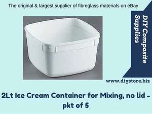 2Lt Ice Cream Container for Mixing, no lid - pkt of 5 (FREE FREIGHT) - Picture 1 of 1