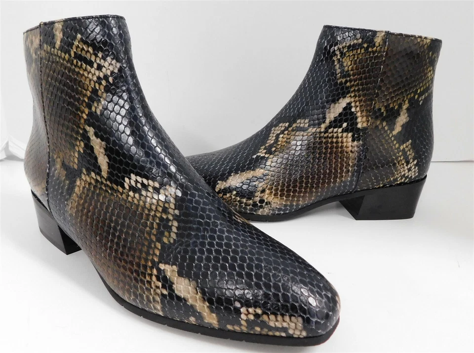 Nuevos Botines Aquatalia Cuero Negro 6.5 M Italia Foto 1 de 4