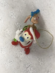1998 Nickelodeon American Greetings Ren & Stimpy It's Christmas Oh Joy Ornament - Picture 1 of 4